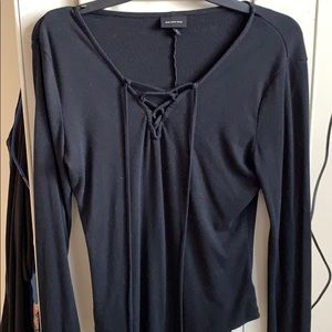 Black long sleeve body suit